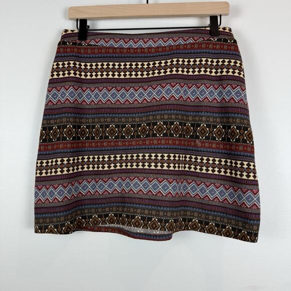 Double D Ranch Aztec Design Skirt Small Multi Summer Colorful Tribal Cowgirl - Picture 3 of 7